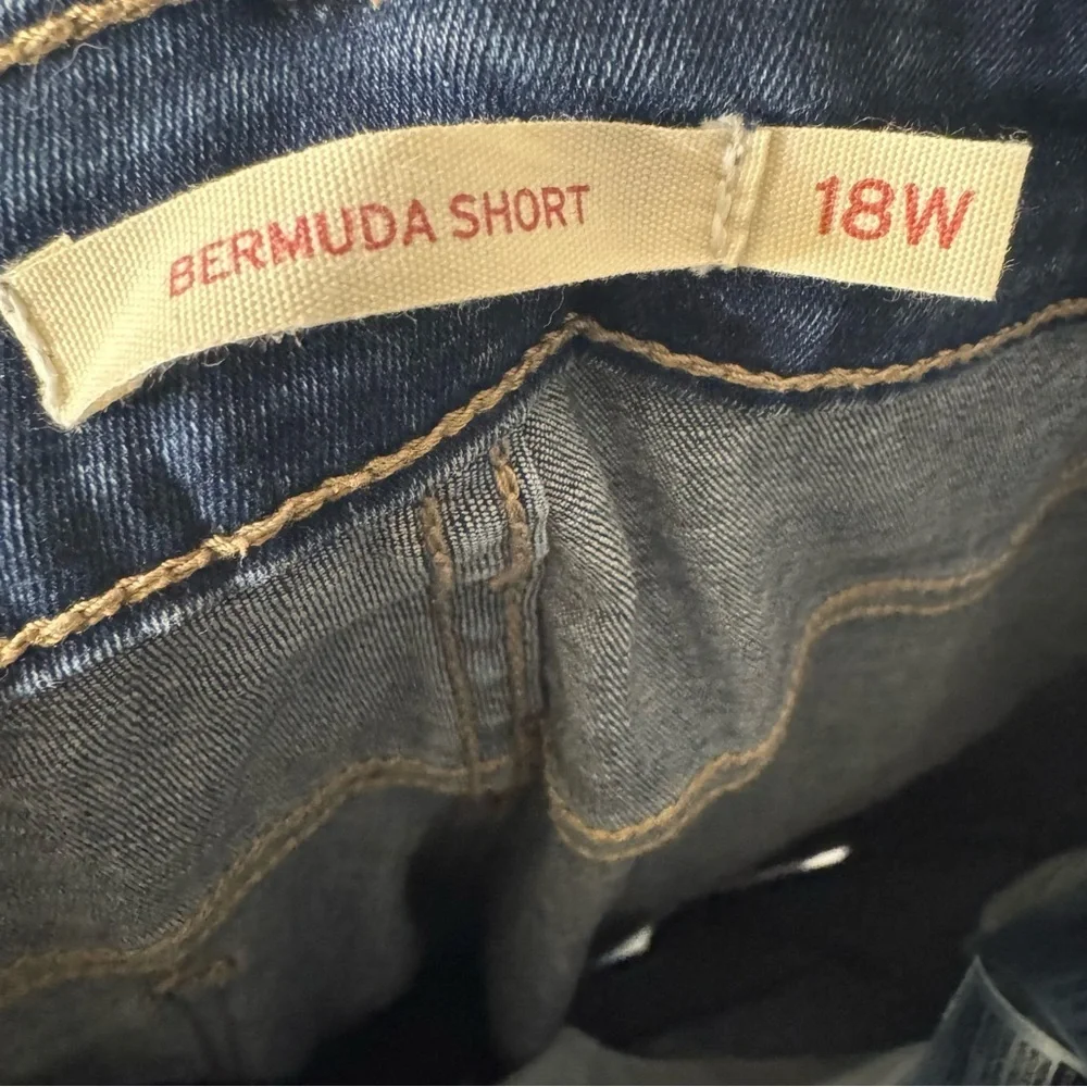 Plus Size Levi's Bermuda Blue Denim Shorts